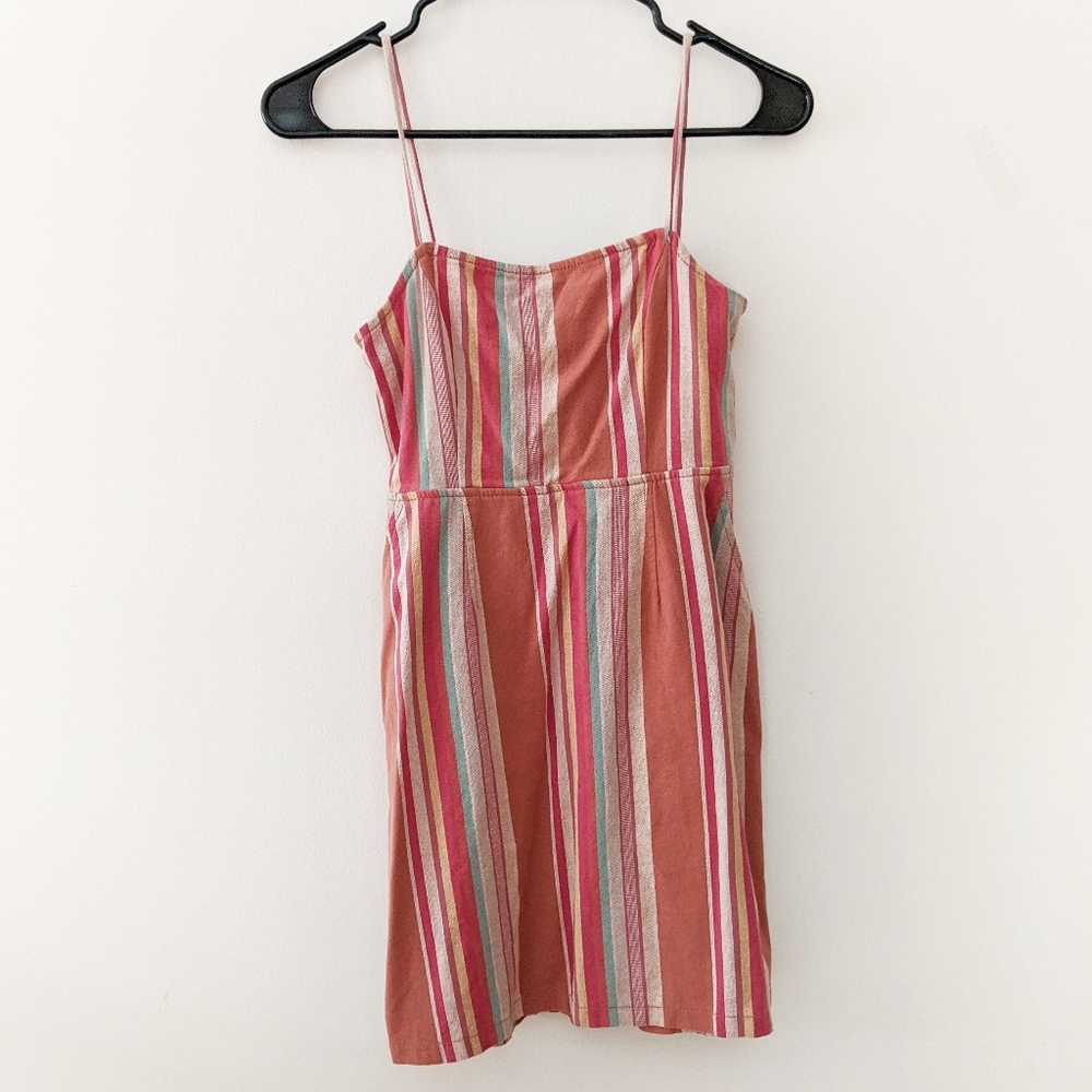 Urban Outfitters Striped Open Back Mini Dress XS